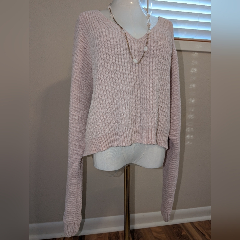 🩷 SEXY So Soft Pink V-Neck Dolman Sleeve Sweater